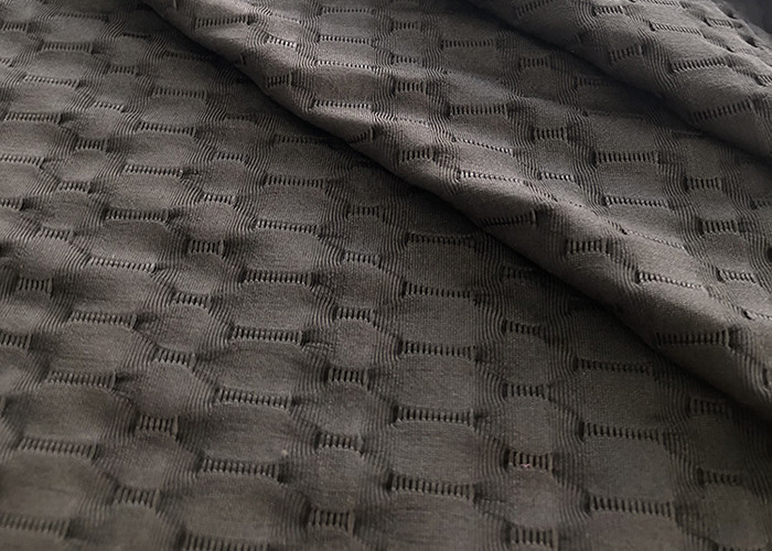 Irregular Ribbed Jacquard Polyester Spandex Fabric For Running Tights