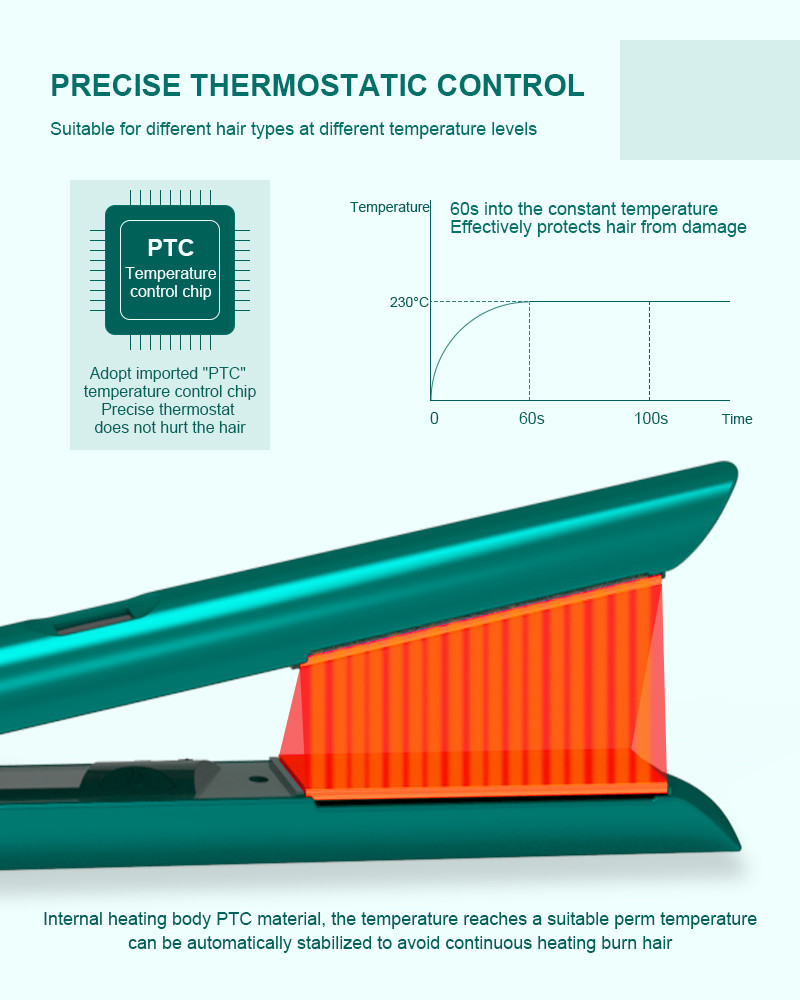 1 Inch Flat Iron Hair Straightener PTC / MCH heater for Salon