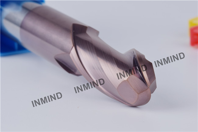 HRC50 Extra Long 2 Flut Ball Nose End Mill with AlTiN Coating Surface