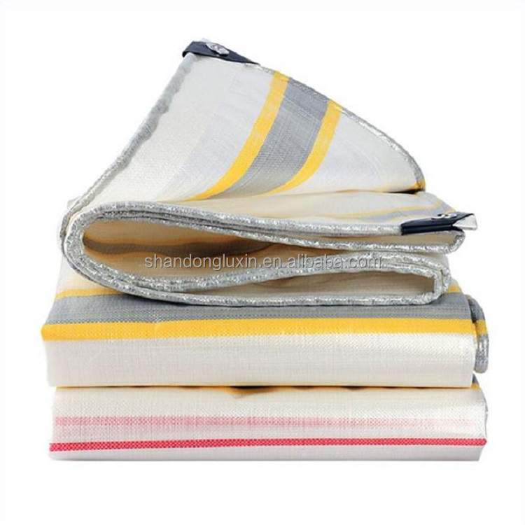 Plaid Style PE Tarpaulin Laminated Woven Fabric for Plastic Greenhouse and Density