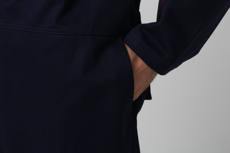 2 Way Brass Zipper Fire Retardant Workwear , 350gsm Flame Proof Overalls