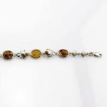 Gemstone Jewelry 925 Silver 8x10mm Oval Citrine Link Tennis Bracelet (SB7001)