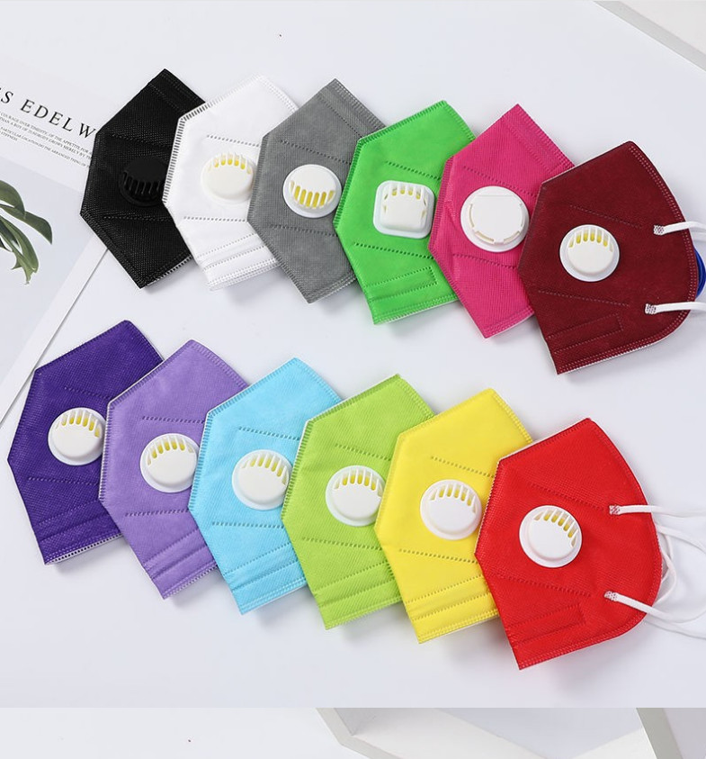 Anti Virus Disposable Nose Mask , Folding Earloop Procedure Masks With Breathing Valve