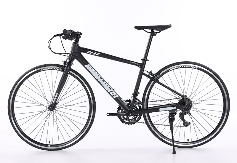GOMID Alloy Road Custom Bicycle 700c Hybrid Road Bike With Simulated Carbon Fiber Frame