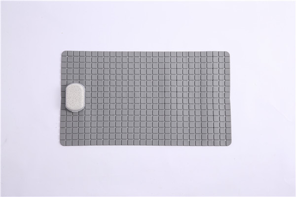 Plaid Pattern Phthalate Free PVC Bath Mat Waterproof Shower Rug