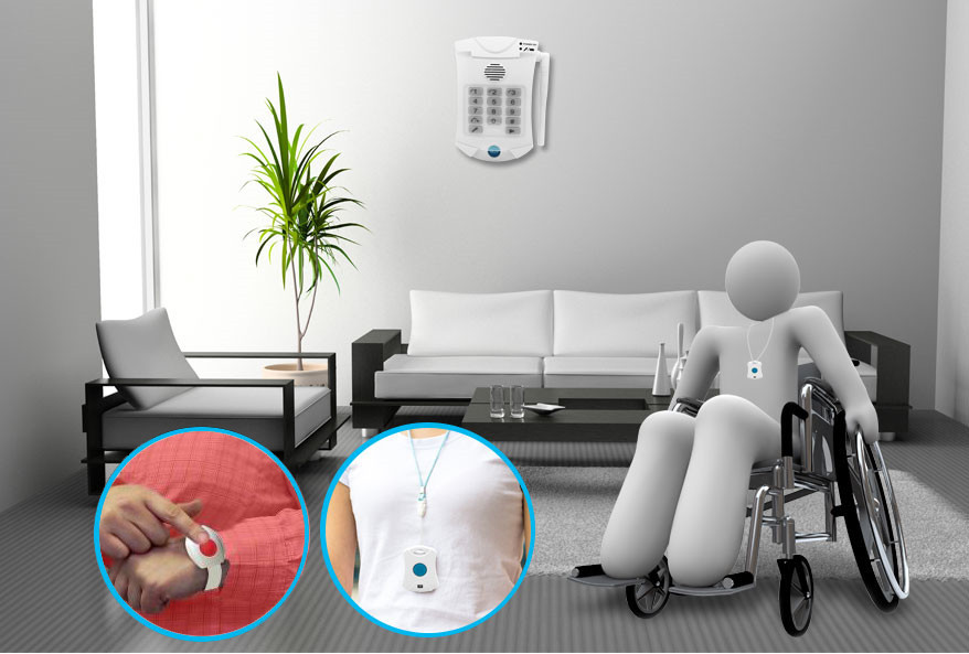Medical Alert Systems Products For The Elderly With Bracelet or Neck Panic Button