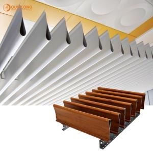 China Indoor Linear Strip Metal Ceiling Water Drip For Suspended Ceiling , Weather Resistance Decoration wholesale