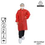 Economic Non Woven Lab Coat SPP Polypropylene Disposable Overcoat