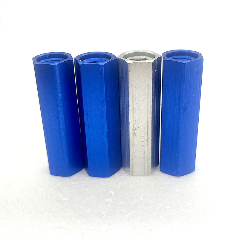 Turning CNC Aluminum Parts Blue / Silver Aluminum Fabrication Parts