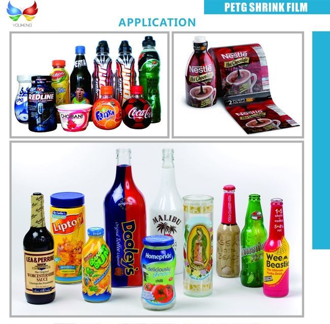 Transparent Soft Hardness PETG Shrink Film , Sample Available Shrink Film Rolls