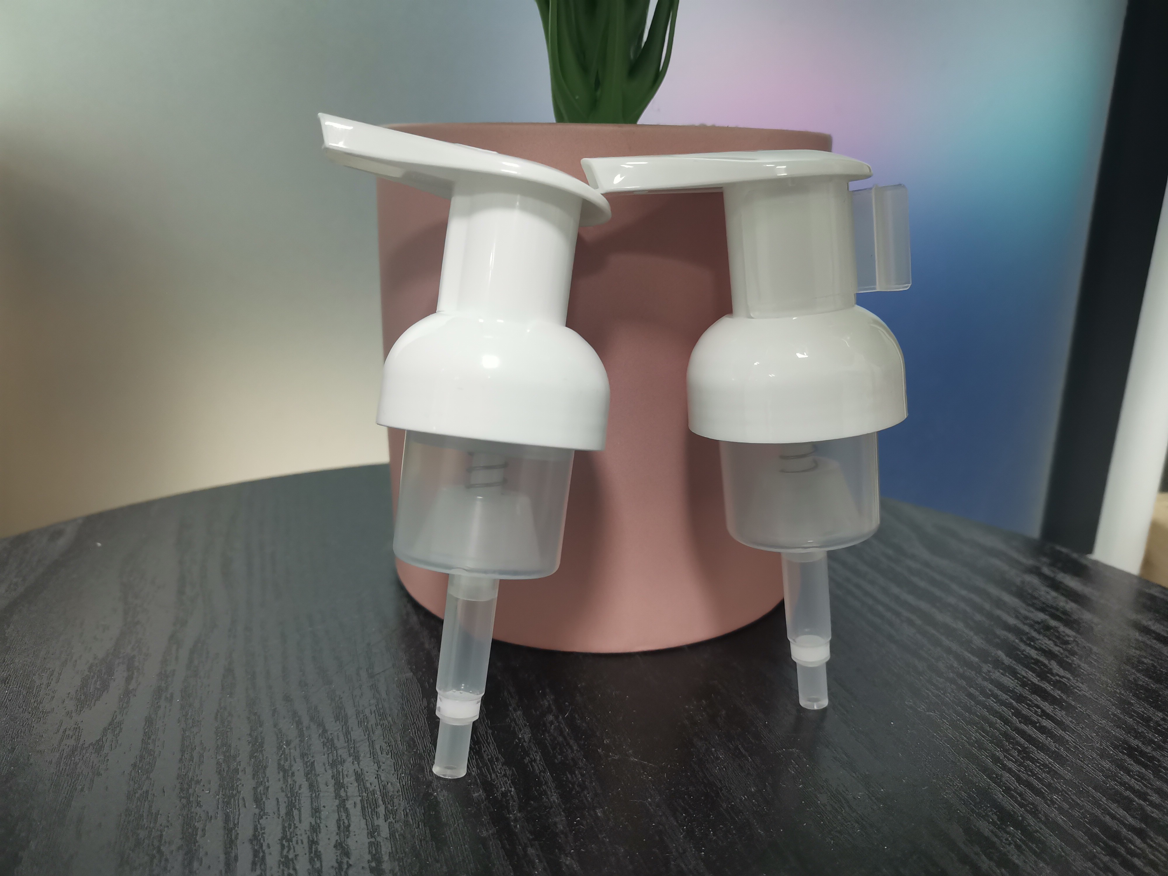 Customized Foam Bottle Pump With White Pump Head And Transparent Pump Tube B Vs B2