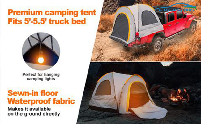 Waterproof Top Pickup Bed Camping Tent Car Spares Parts For 2020- Jeep Gladiator JT
