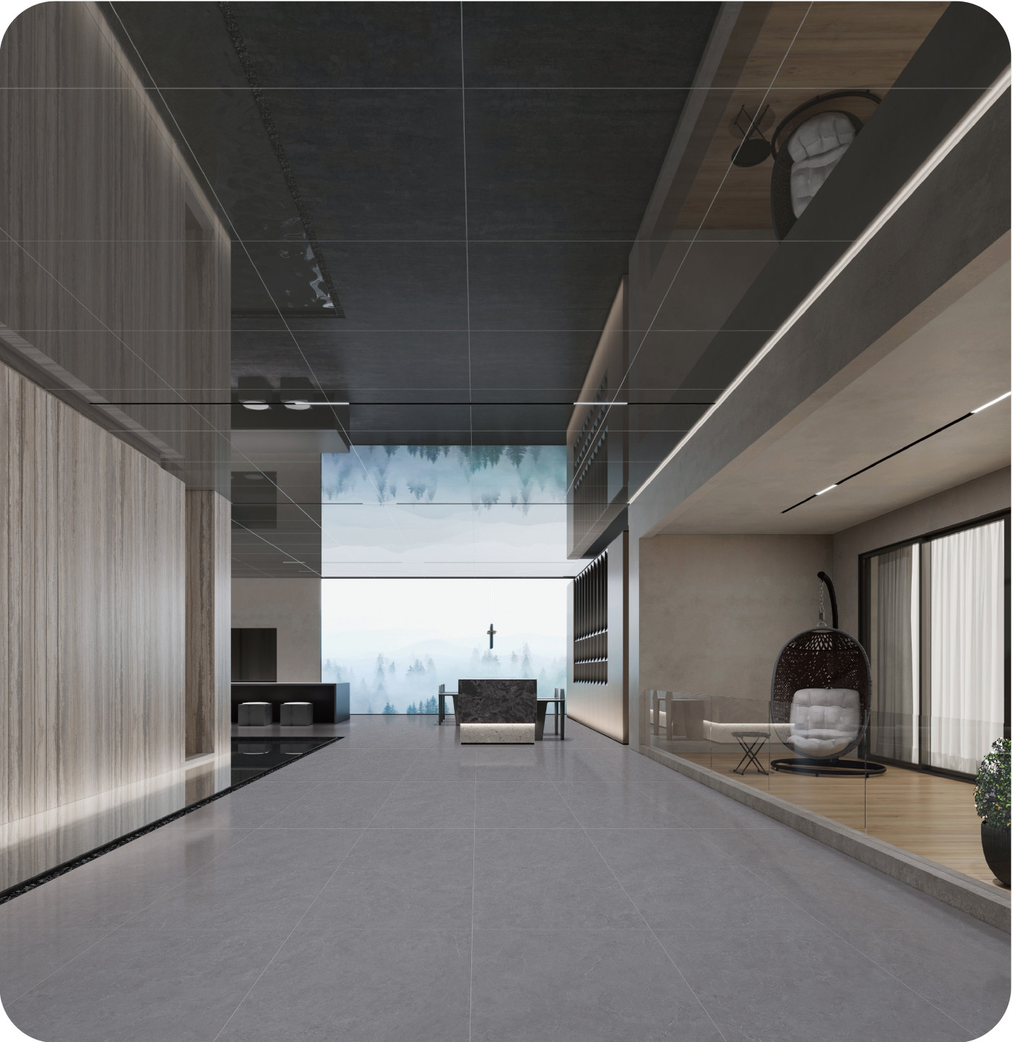 Deep Gray 600x1200mm Antibacterial Tiles And Outside Floor Antique Soft Glazed Porcelain Tile For Office And Project