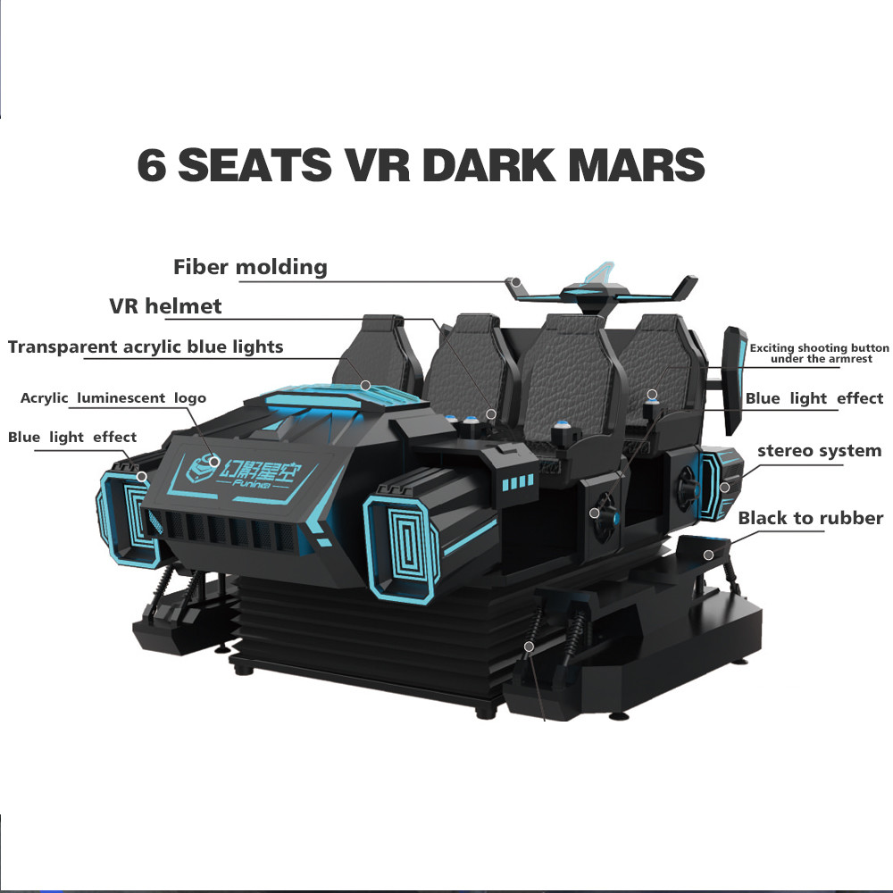6 Seats 9D Virtual Reality Cinema VR Multiplayer Game Car Equipment With ISO9001