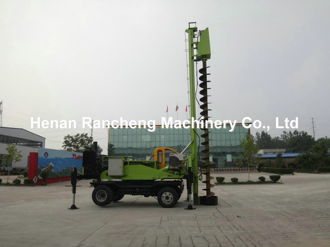 6 - 10m Piling Hole Depth Auger Rotary Drilling Rig 34KW Diesel Engine Power