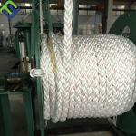 White Dacron 8 Strand Polyester Rope Marine Mooring Rope