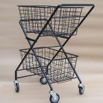 Two Layers H950mm W600mm Sports Equipment Storage Rack ,Tennis Ball Trolley