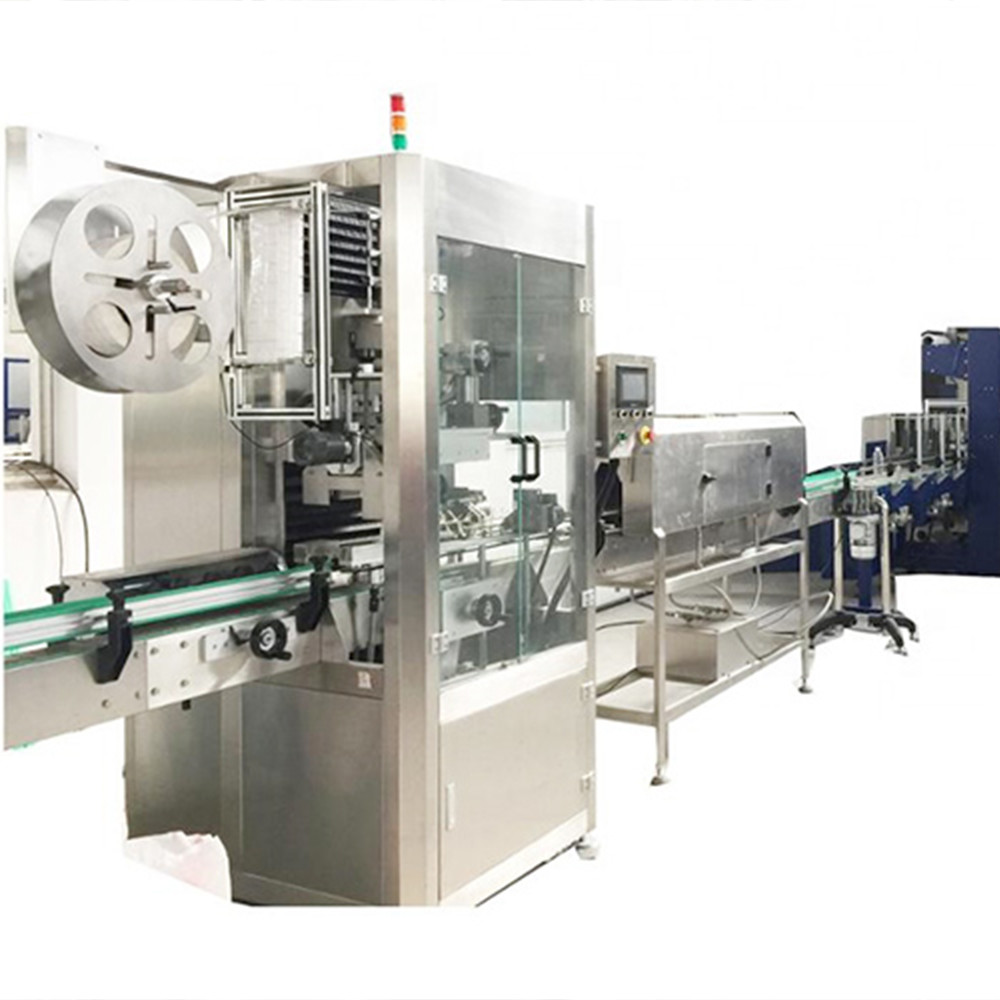Automatic Round Bottle Labeling Machine 110V PVC Shrink Sleeve Film