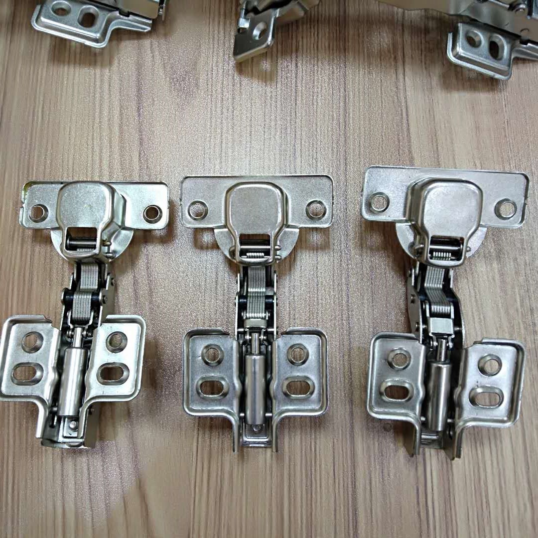 Two Hole SS201 Iron Heavy Duty Cabinet Metal Door Hinges Polished