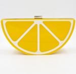 Lemon fruit watermelon creative fashion acrylic shoulder bag