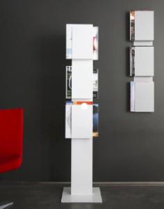 China Professional White Magazine Display Stand / Novelty Pamphlet Display Rack wholesale