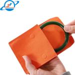 Custom Logo Jewelry Necklace Gift Bags Snap Button Microfiber Jewelry Pouch