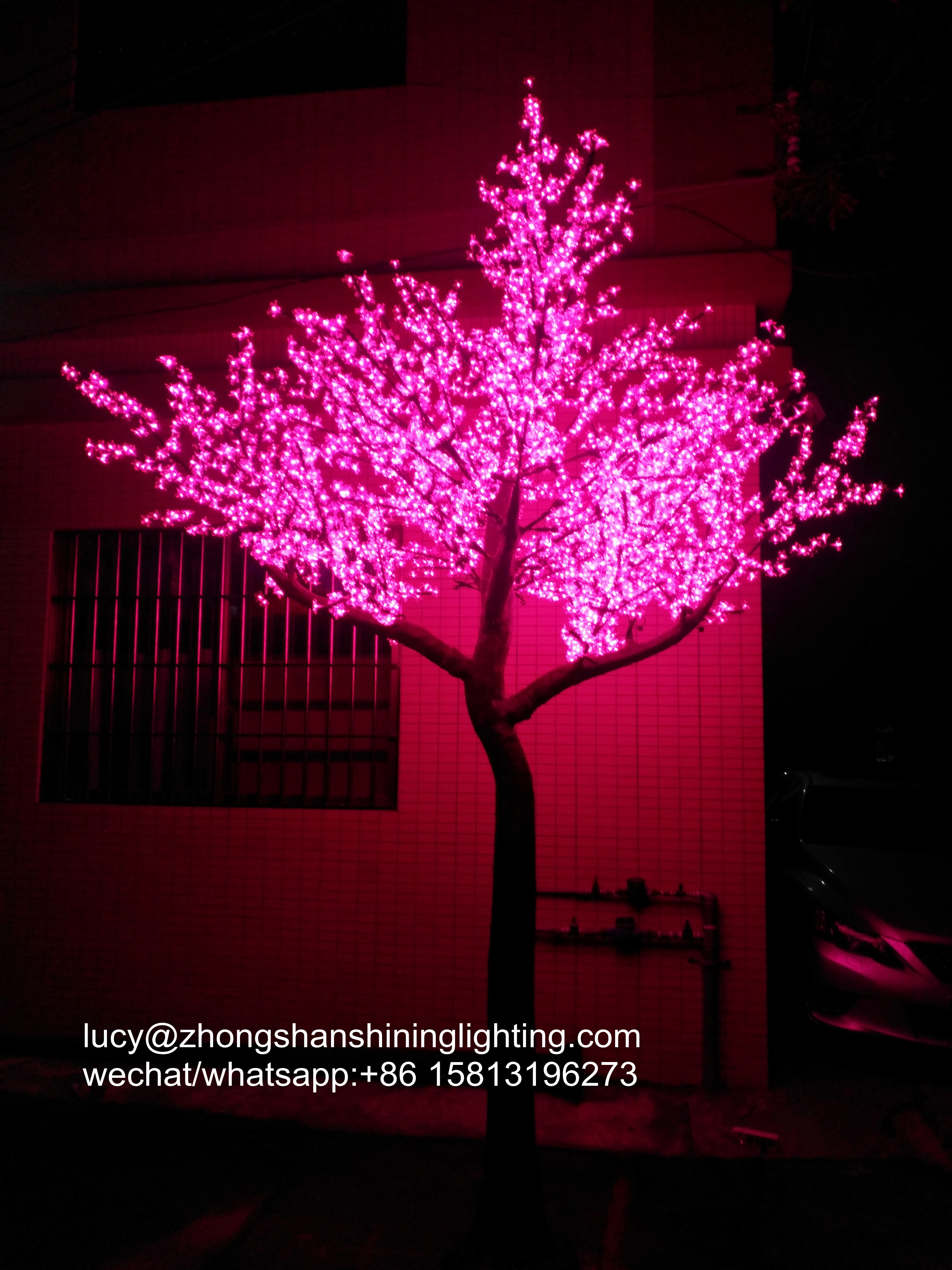 outdoor artificial trees with lights