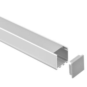 China Silver Aluminum LED Strip Light Profile 26*26mm Suspended Mounted wholesale