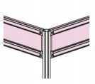 Baffled Double Aluminum Round Pipe With Flange AL-BB