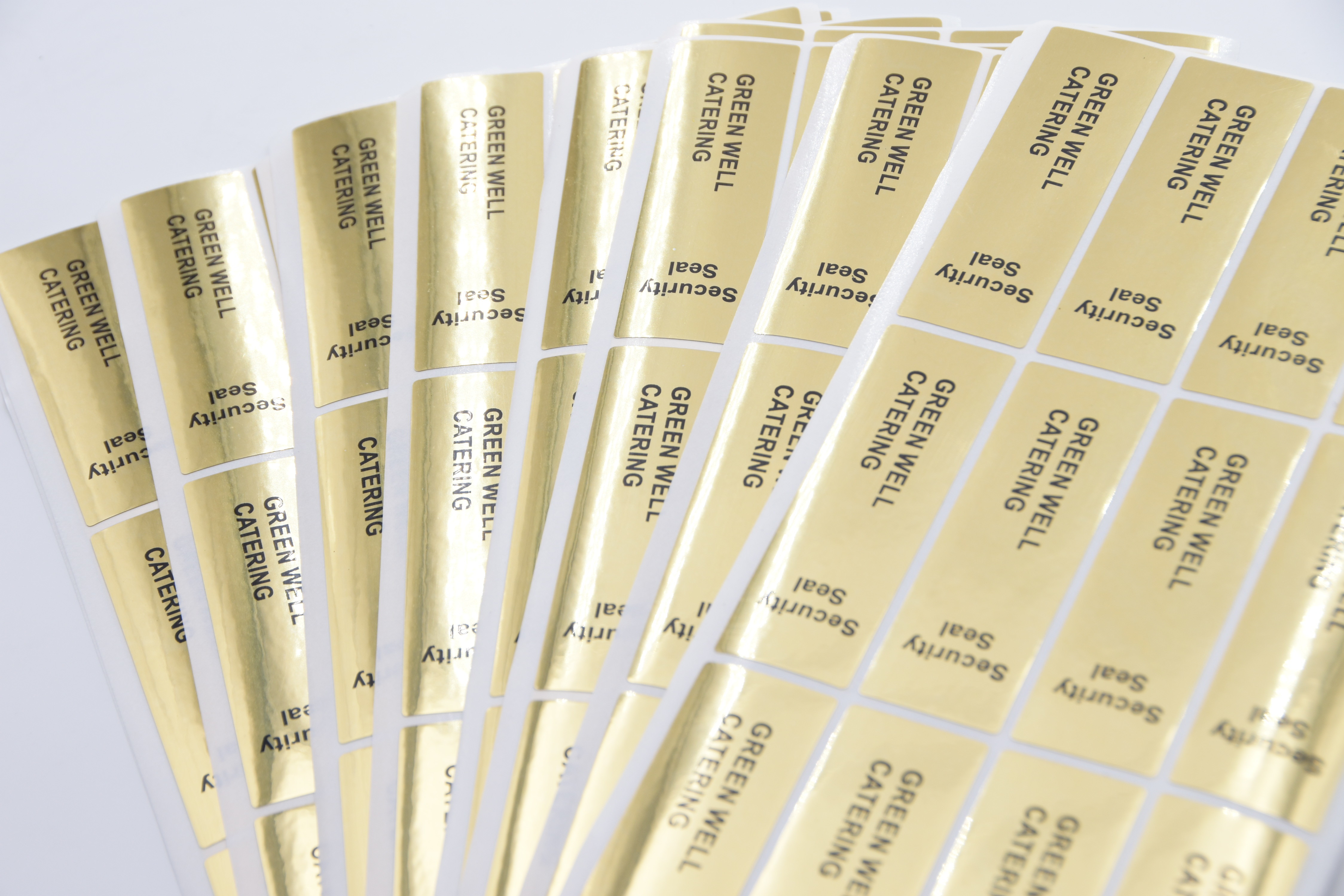 Gold Round Security Self Adhesive Hologram Sticker Labels Semi Gloss Paper
