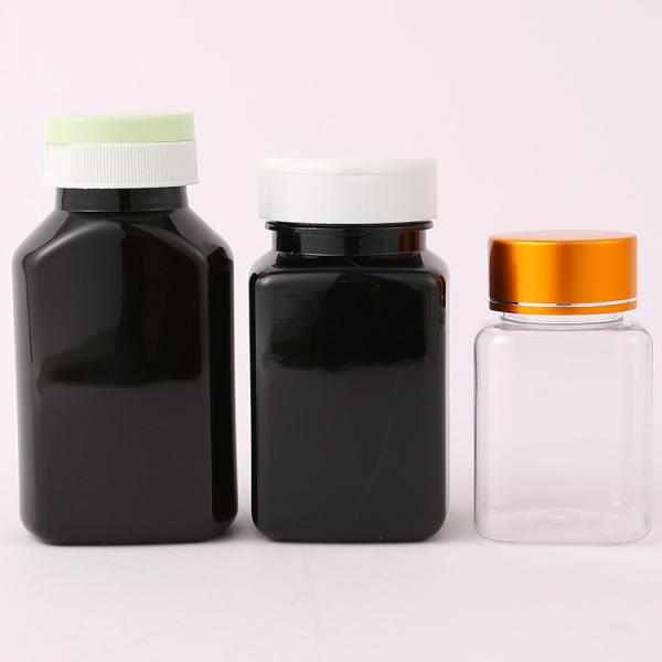 30cc 60cc 80cc 100cc 120cc Black Vitamin Pill Bottle Capsule PET Bottle With