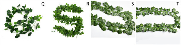 2.3m Fake Ivy Leaves Garland Vine Creeper Grape Foliage Carton Packing