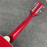 Custom 12 strings 41 inch Flamed Maple Neck Doves Dreadnought Acoustic Guitar