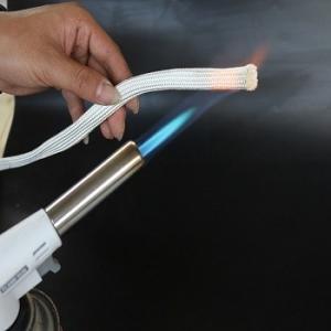 China Fire Protection High Silica SO2 120mm Fiber Sleeving wholesale