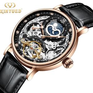 China KINYUED Tourbillon mechanical movement waterproof wrist watches one year warranty wholesale