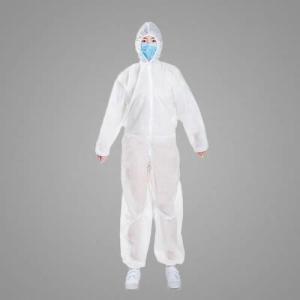 China PP+PE Full Body Chemical Suit Flame Resistant Disposable Coveralls wholesale