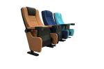 Commercial Cinema Folding Chairs With Cupholder Fabric Foam Upholstery