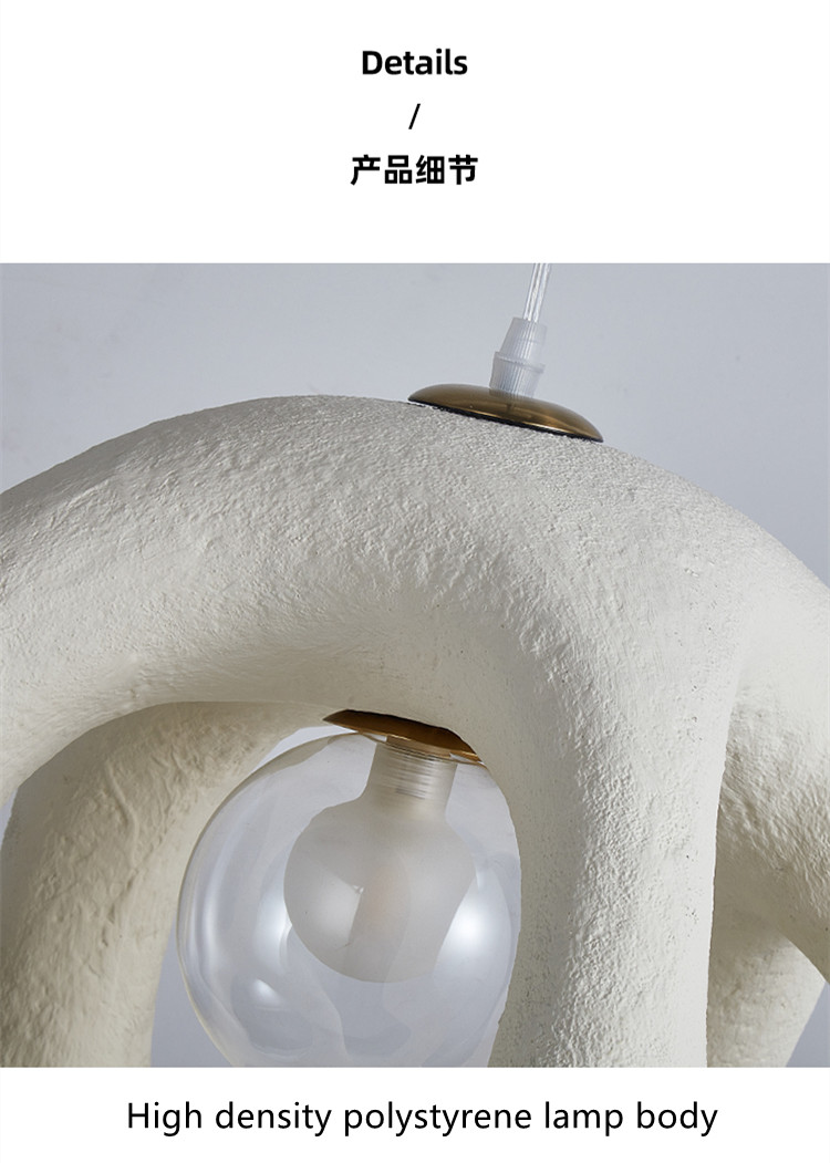 Nordic Handmade Wabi Sabi Restaurant LED Chandelier Japan Style Indoor Black Loft Hanging Light(WH-VP-172)