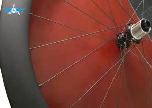 China Carbon Fiber Road Bicycle Wheels Rim RT 700C Super Light Tubeless / Tubular Customized wholesale
