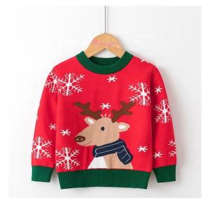 China Fall Winter Boys Clothes Toddler Pullover Cartoon Sweaters Knitted Christmas Sweater For Kids wholesale