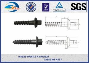 China Q235 40Cr Carbon Steel Railway Sleeper Screws Rail Fasteners SGS / ISO9001 wholesale