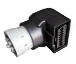 Grey Deutsch 6 Pin J1708 Female to Right Angle OBD2 OBDII J1962 Female Adapter