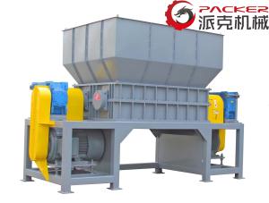 China Metal Shavings Dual Shaft Shredder , Heavy Duty Plastic Shredder High Torque wholesale