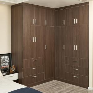 China Indoor E1E0 PVC Wardrobes Closets Corner Wardrobe Closet For Home wholesale