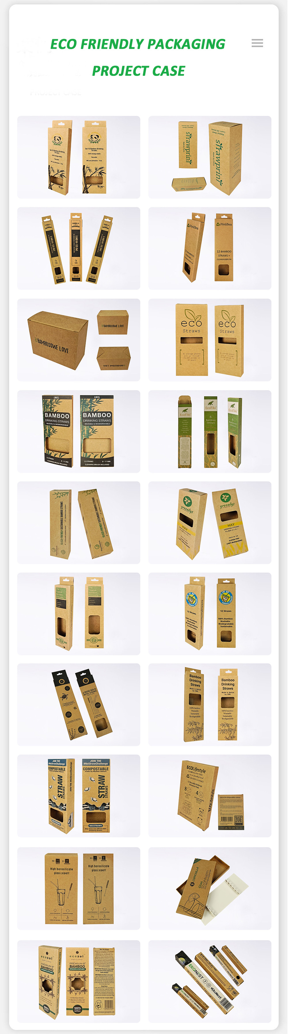 Customized Eco Friendly Packaging Box Brown White