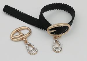 China Zinc Alloy Fashion Shoe Buckles , Rhinestone Shoe Repair Buckles Durable wholesale