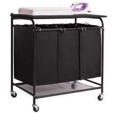 China Oxford Ironing 29&quot; Three Grid Steel Laundry Basket wholesale