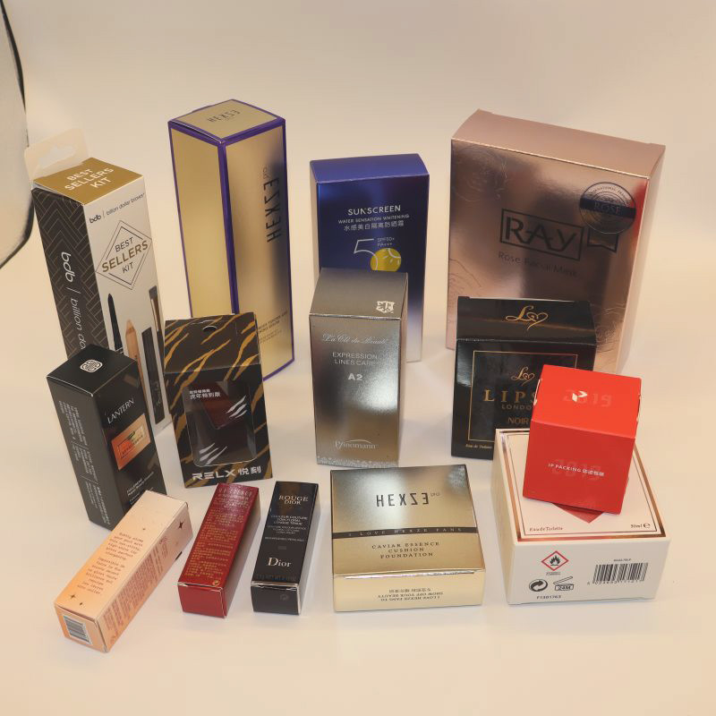 OEM Cosmetic Packing Box , Custom Lipstick Packaging Boxes Holographic Mylar Material