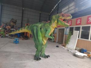 China Adult Dinosaur Costume Walking Dinosaur Film Props Shows Green T-Rex wholesale