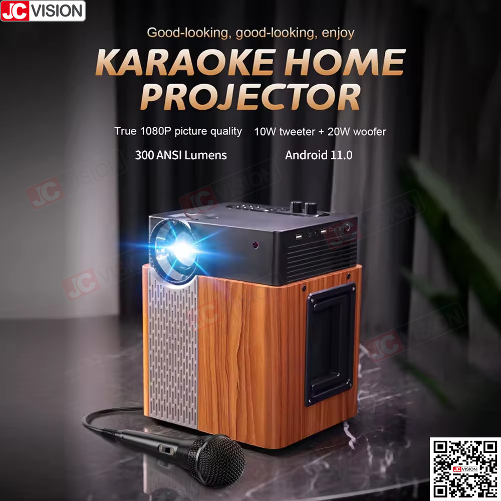 Jcvision Smart DLP Projector Outdoor Home Party Karaoke Room LED 1080P Projector